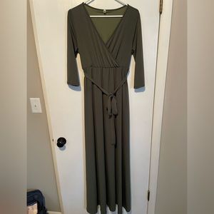 Green Maternity Maxi Dress